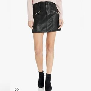 Paige Women's Aideen Mini Skirt Size 24 Black Onyx coating NWT‎